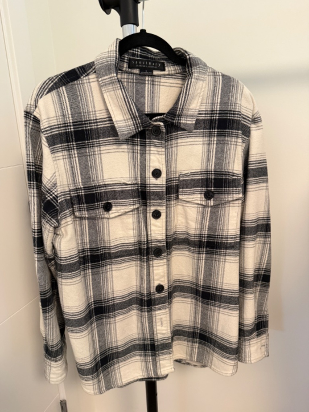 Sanctuary Flannel Shacked Black/White Small